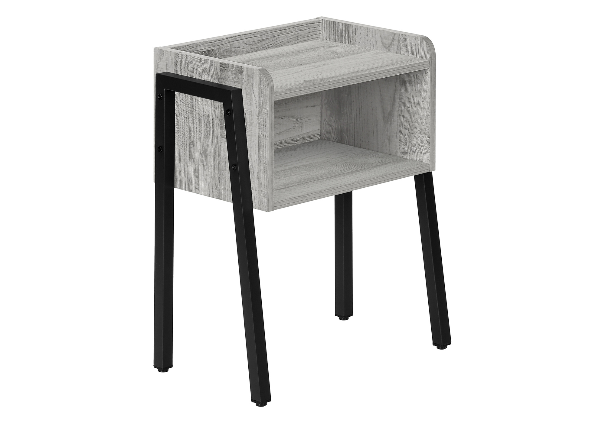 ACCENT TABLE - 23"H / GREY / BLACK METAL